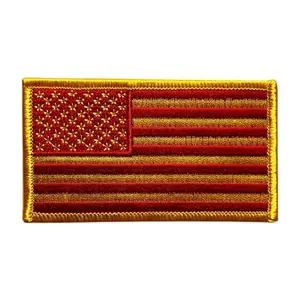 USA American Flag Patch [Iron on sew on-3.5 X 2.0 inch -FL8]