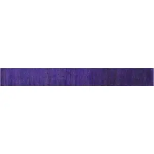 Purple Runner Hand Knotted Super Savannah Gabbeh Wool & Silk Rug 2' 8" X 23' 6" - Q8625