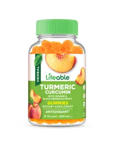 Lifeable Adults Turmeric Curcumin with Ginger & Black Pepper Extract Gummies, 90 count