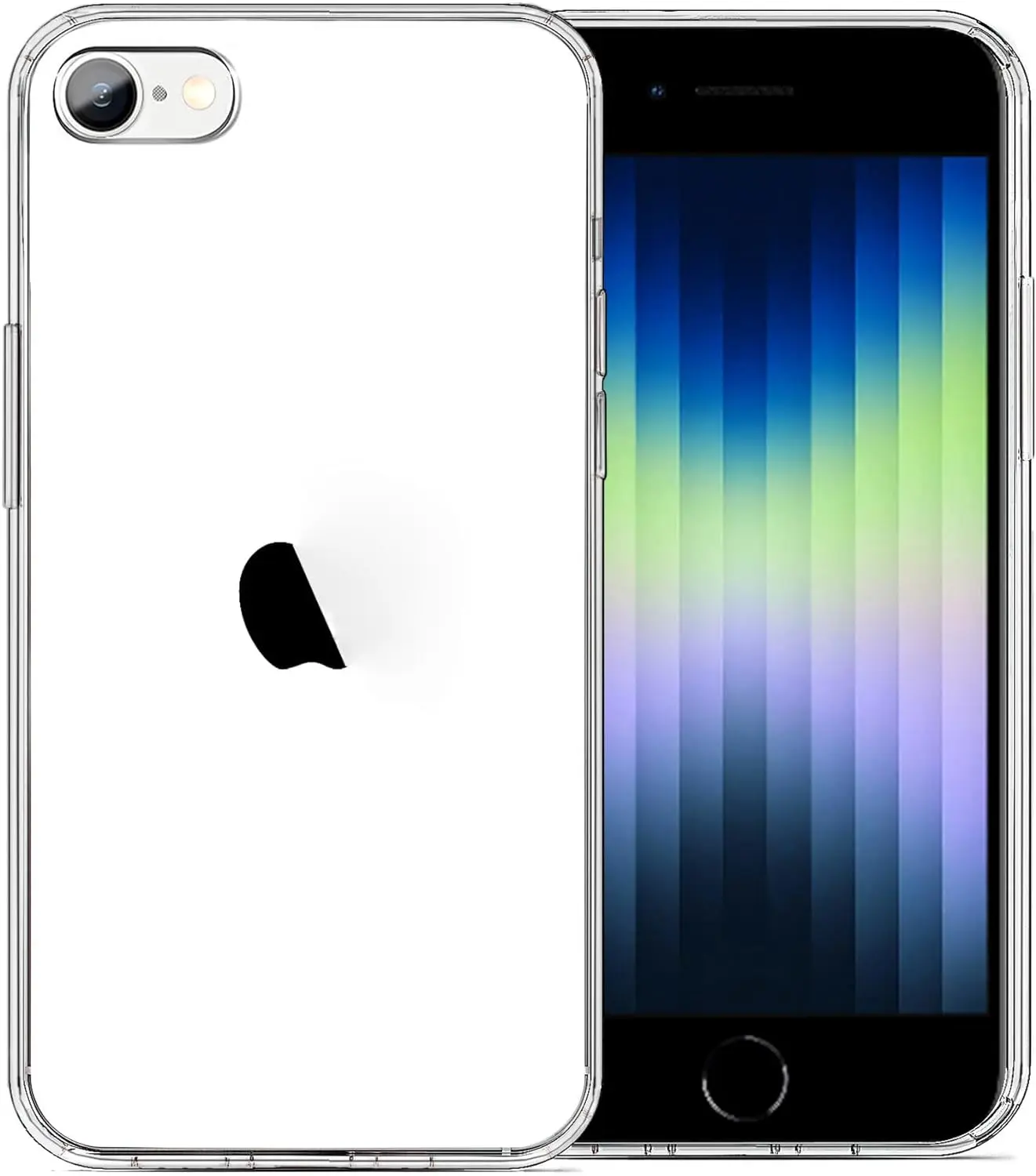 iPhone SE Case 2022/2020, Compatible with iPhone 7 8 Case Clear Soft Transparent Shockproof Protective Slim Thin Bumper Phone Cover