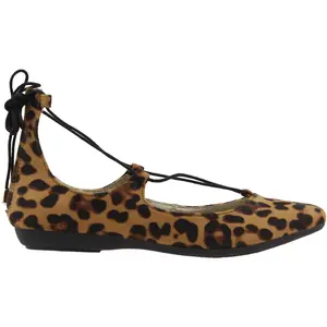 Sugar Womens Starrstruck Leopard Ballet Flats Casual - Brown