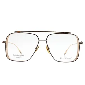 Dream Fever H54 Gold Stainless Steel Luxury Italy Eyeglasses -Ma
