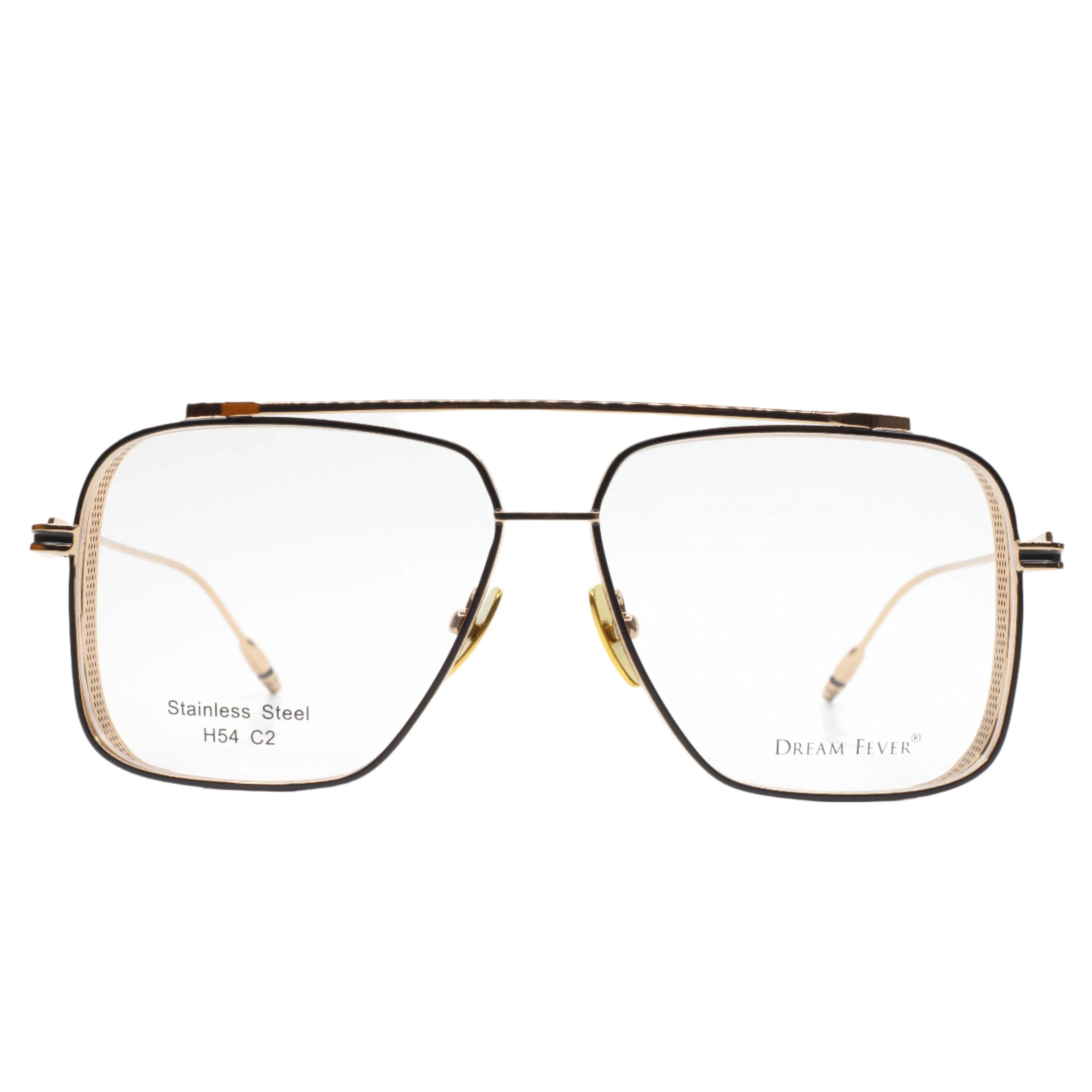 Dream Fever H54 Gold Stainless Steel Luxury Italy Eyeglasses -Ma