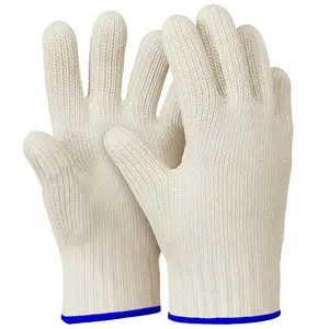 Heat Resistant Gloves for Cooking & Grilling – Aramid Oven Mitts Gloves with Fingers, Short-Term Hand Protection up to 932°F and Secure Grip for Baking, Fryer, and BBQ