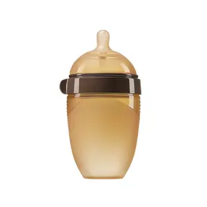 Silicone Natural Breast-Like Bottle with Nipple(0-3 Months),8oz,1pack