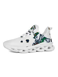 Men's Casual Shoes Exclusive Recommendation, Unique Print Fashion, Art Style Graffiti Four-Leaf Clover, Classic Streamline Design