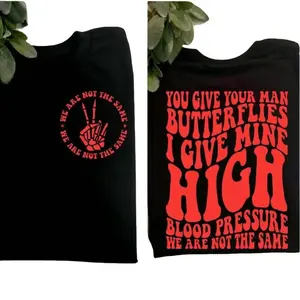 Funny T-shirt, we are different, I have high blood pressure, humorous and cute, popular retro short-sleeve T-shirt