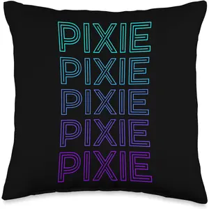Pixie Cornish Folklore Retro Throw Pillow