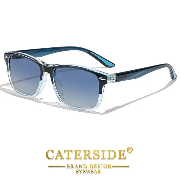 CATERSIDE Vintage Square Sunglasses with TR-90 Statement Frame, Unisex TAC Polarized Lenses for Daily Wear and Outdoor Driving, Polarized Frames, Statement Frame Glasses