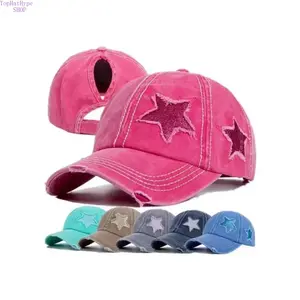 Star Decor Baseball Cap, Unisex Sun Protection Adjustable Hat, Trendy Star Pattern Headwear, Lightweight Breathable Sports Cap for Outdoor, Travel & Daily Wear
