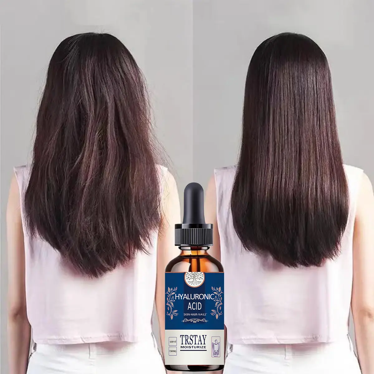 50ml Hyaluronic Acid-Enriched Hair Growth Essence - Haircare Treatment for Rapid Hydration, Frizz Control, Glossy Finish, Daily Apply