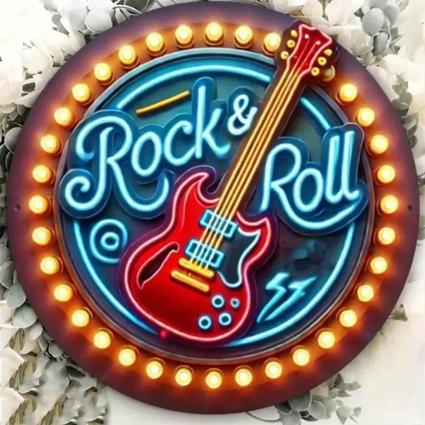 LED Aluminum Neon Sign Rock and Roll Dont Die Retro Wall Decor for Man Cave Garage Vintage Glow Bar Club Cafe Shop Home Decorative Neon Light Led Neon Lights