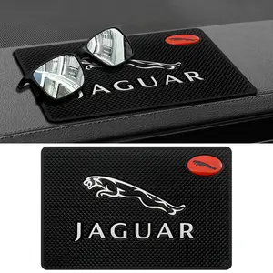 Jaguar Car Dashboard Non-Slip Mat, Badge Logo Design, Durable Washable Soft Foldable, Fits Multiple Vehicle Models, Realistic Car Interior Accessory