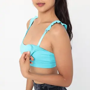Medium Support Nursing Sport Bra (Aqua)
