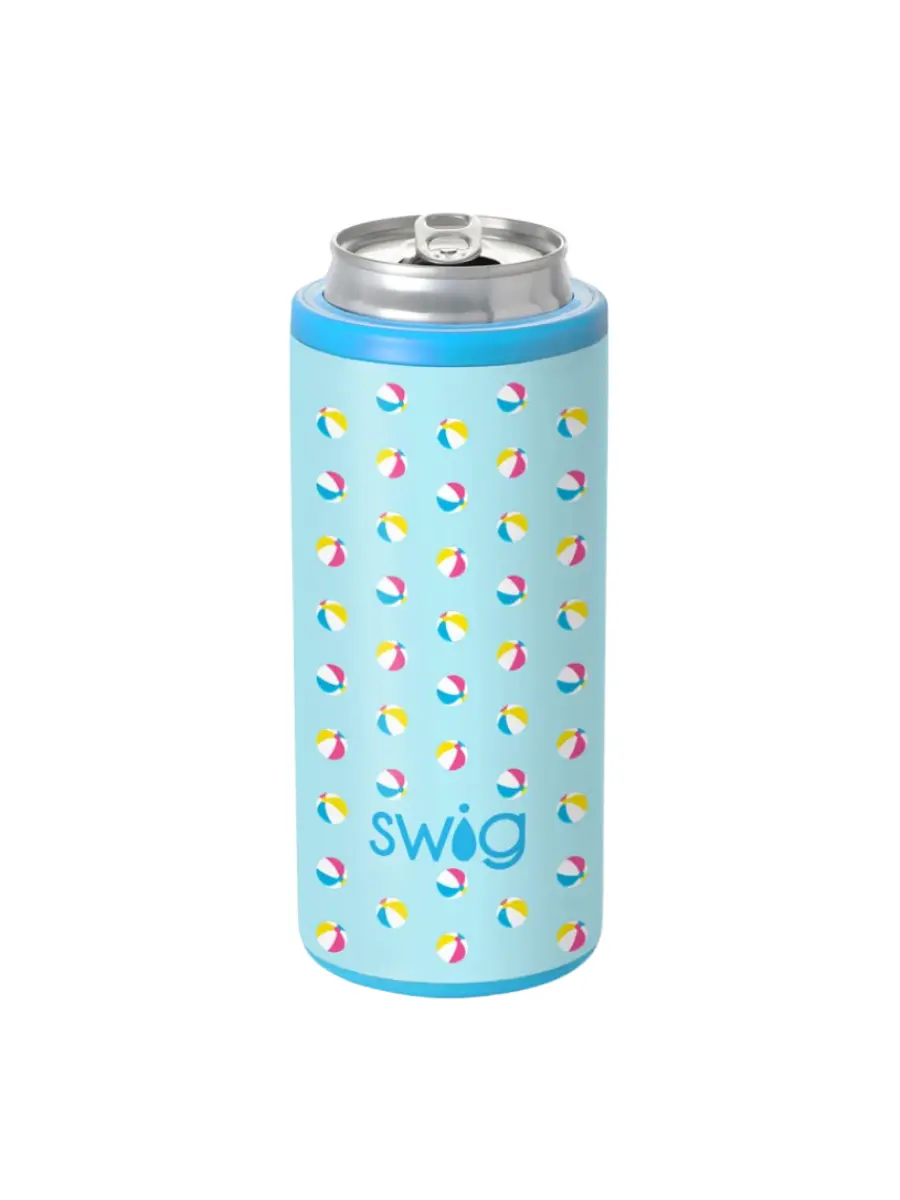 Swig | Beach Ball Skinny Can Cooler 12oz
