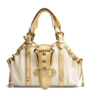Pre-owned Louis Vuitton Canvas with Metallic Gold Leather Trim Tote Bags Vintage Canvas Antigua Theda