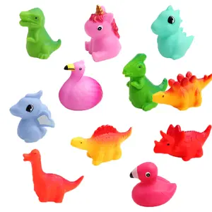 Glow-in-the-Dark Dinosaur Bath Toys (6 Pack) - Hole-Free, Mold-Resistant Bathtub Toys, Ideal Birthday Gifts for Kids Ages 3-8