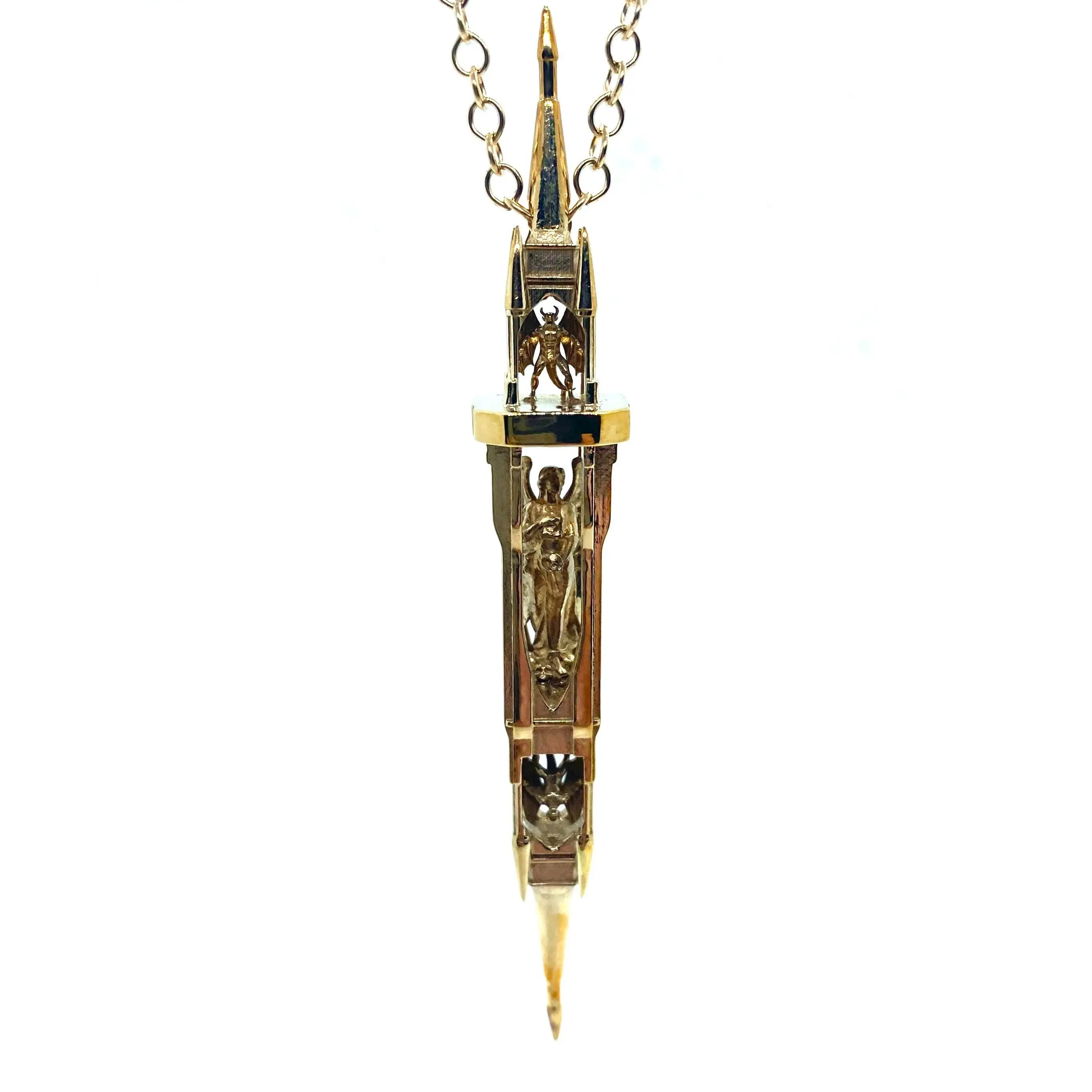 As Above So Below Necklace in Bronze With Chain