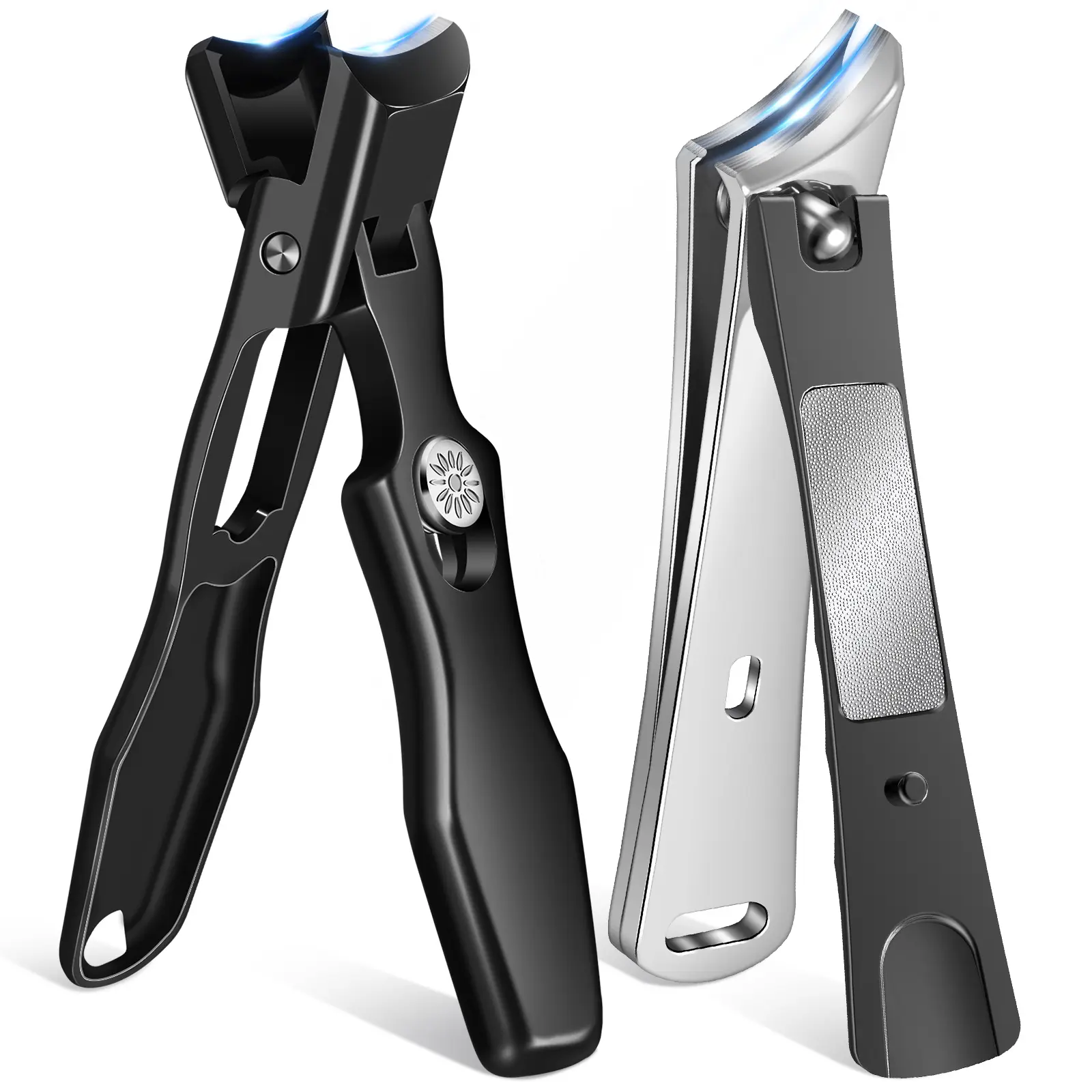 Toenail Clippers for Seniors Thick Toenails, Large Nail Clippers for Men Thick Nails with Catcher, Sharp Fingernail Clipper with Safety Lock Heavy Duty Slanted Nail Cutter Gifts for Men Women Adults