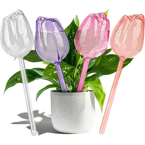 4 Pcs Self Watering Globes Bulbs, Automatic Plastic Plant Watering Devices for Indoor & Outdoor Plants