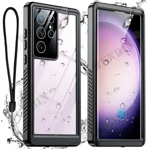 Fin IP68 Waterproof For Samsung S25 S24 S23 S22 Ultra Plus A55 A35 A15 Case RedPepper Cover Diving Underwater Swim Outdoor Sports