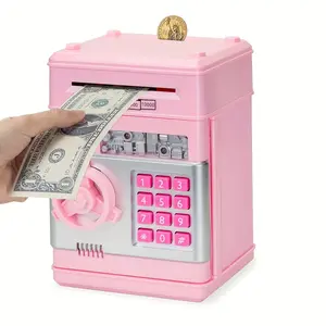 Creative Electronic Piggy Bank, Smart Money Box, Mini Atm Coin Savings Bank with Password Protection, Battery Powered, Requires Aa Batteries, Kids Toy Gift
