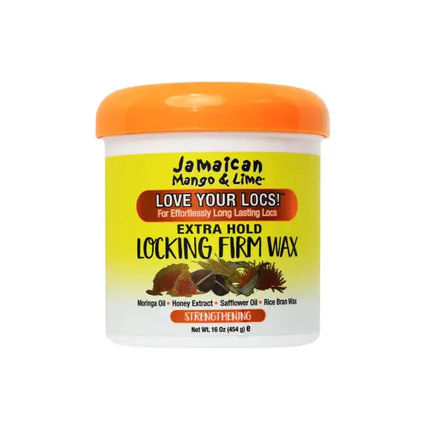 Jamaican Mango & Lime Locking Firm Wax Gel, Extra Hold Moisturizer with Manuka Honey for Coarse & Textured Hair, Resistant Formula for Shiny Hair, 16 oz, Hair Care Products