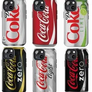 Diet Coke and Coca Cola Can Collection Phone Case, Compatible with iPhone X, 11, 12, 13, 14, 15, 16, 17 & more