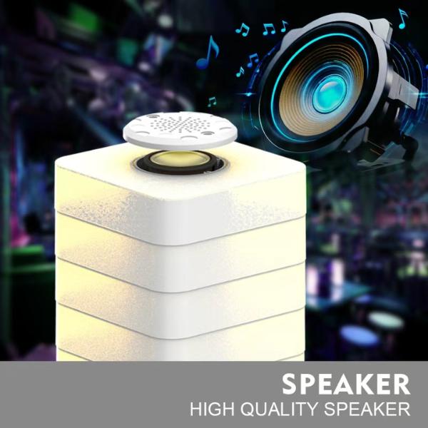 Stackable DIY Ambient Night Light with Remote Control, Color Changing Modular Table Lamp for Home Decor, 5 Brightness Levels RGB LED Bedside Light, Creative Puzzle Lamp with High Quality Speaker Stackable DIY Ambient Night Light with Remote Control, Color Changing Modular Table Lamp for Home Decor, 5 Brightness Levels RGB LED Bedside Light, Creative Puzzle Lamp with High Quality Speaker