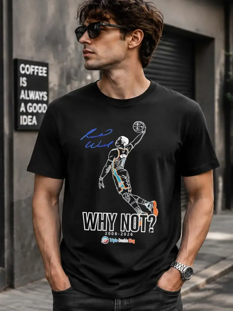 Russell Triple-Double King Why Not 2008-2026 Retirement Shirt, Westbrook Fan Shirt