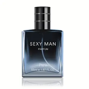 55ML Men's Perfume Cologne, High Quality Fragrance, Citrus and Fruit Scent, Long-Lasting Woody Fragrance, Blue Glass Bottle, Perfect Gift for Parties