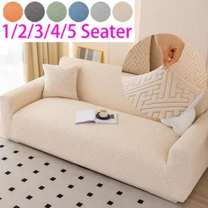 Anti-Pilling Anti-Scratch Sofa Cover, Jacquard Woven Elastic Sofa Protector, Skin-Friendly Breathable Furniture Protection
