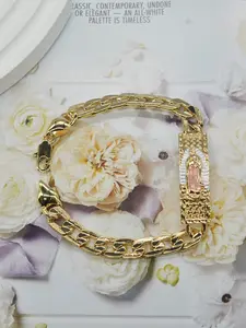 1 Piece 14k Gold Plated Virgin Mary Prayer Beads, Exquisite Trendy Bracelet, Elegant Religious Jewelry Gift for Men and Women, Durable Daily Wear