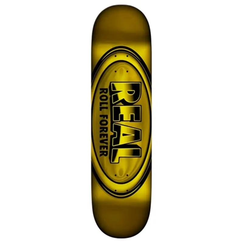 Real Skateboards DBX Oval Yellow 8.38" Full Shape Skateboard Deck