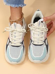 2025 new fall summer sporty low top lace up athletic chunky sneakers, lightweight breathable anti-slip athletic shoes, outdoor sports shoes, back to school shoes for women, fall outfits, fall freshness fall outfits 2025, trainers for women