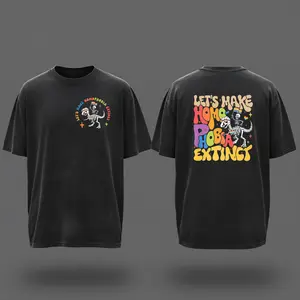 Let's Make Homophobia Extinct Double Sided LGBT Shirt