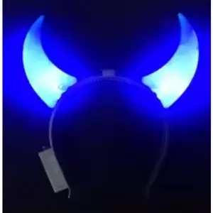Blue Devil Horns Light Up LED Headband