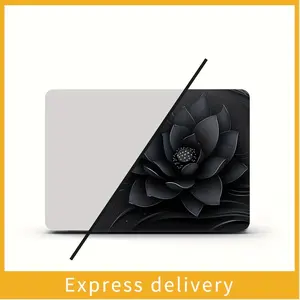 2-Piece Clear Vinyl Laptop Cover, Scratch Resistant Black | DIY Adhesive Protective Film for HP, Dell, Lenovo, Apple, ASUS |