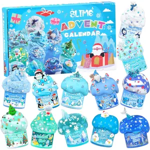 2025 Advent Calendars Blue Slime Kit Fluffy Butter Cloud Slimes DIY Kit for Girls Boys, Slime Party Favors Goodie Bag Stuffers Birthday Gift for 4-10 Year Old Girls Cute Stuff