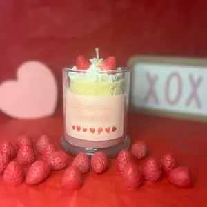 Strawberry shortcake dessert candle Fragrance Decor