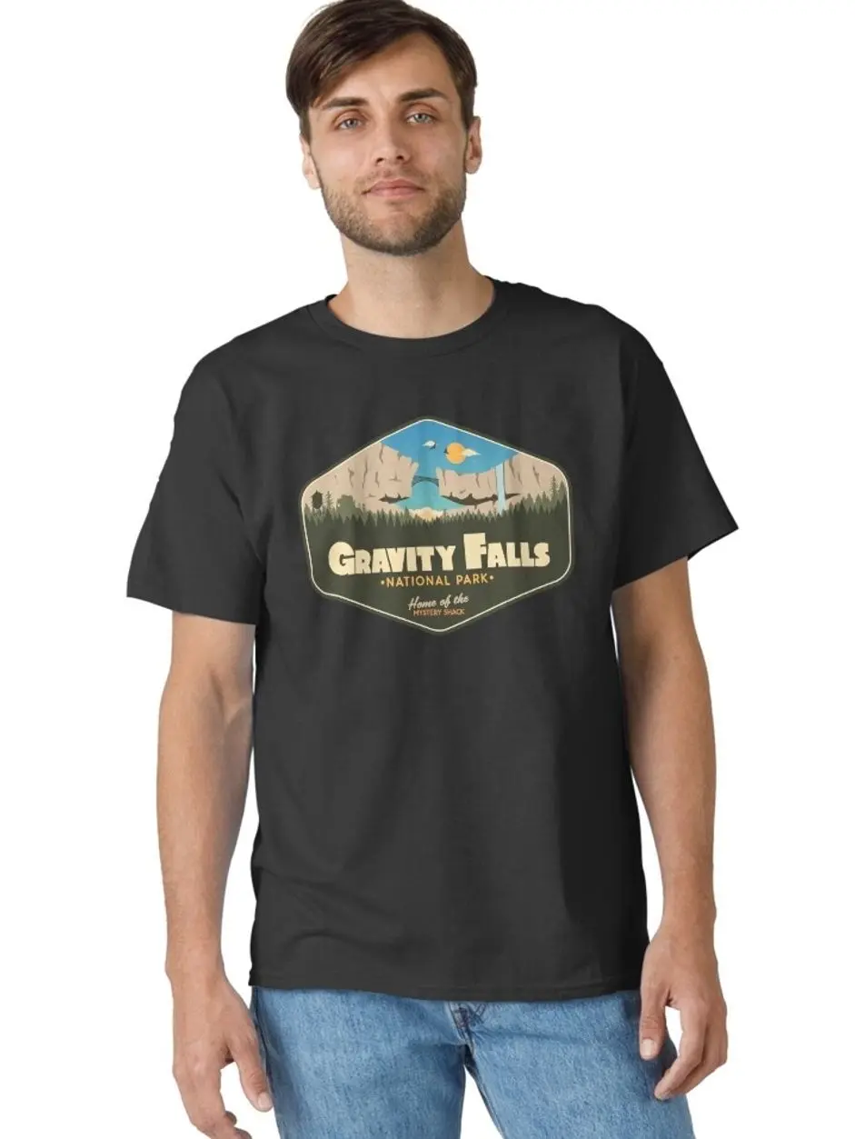 Women's Gravity Falls National Park Mystery Shack Casual Short-Sleeve Cotton Fabric T-Shirt, Women's Casual Clothes MF0