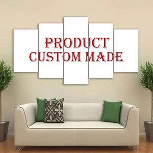 Canvas Custom 5 Panel Framed Wall Art Customize Any Image Or Collage Best HD Printing & Quality Wooden Frames