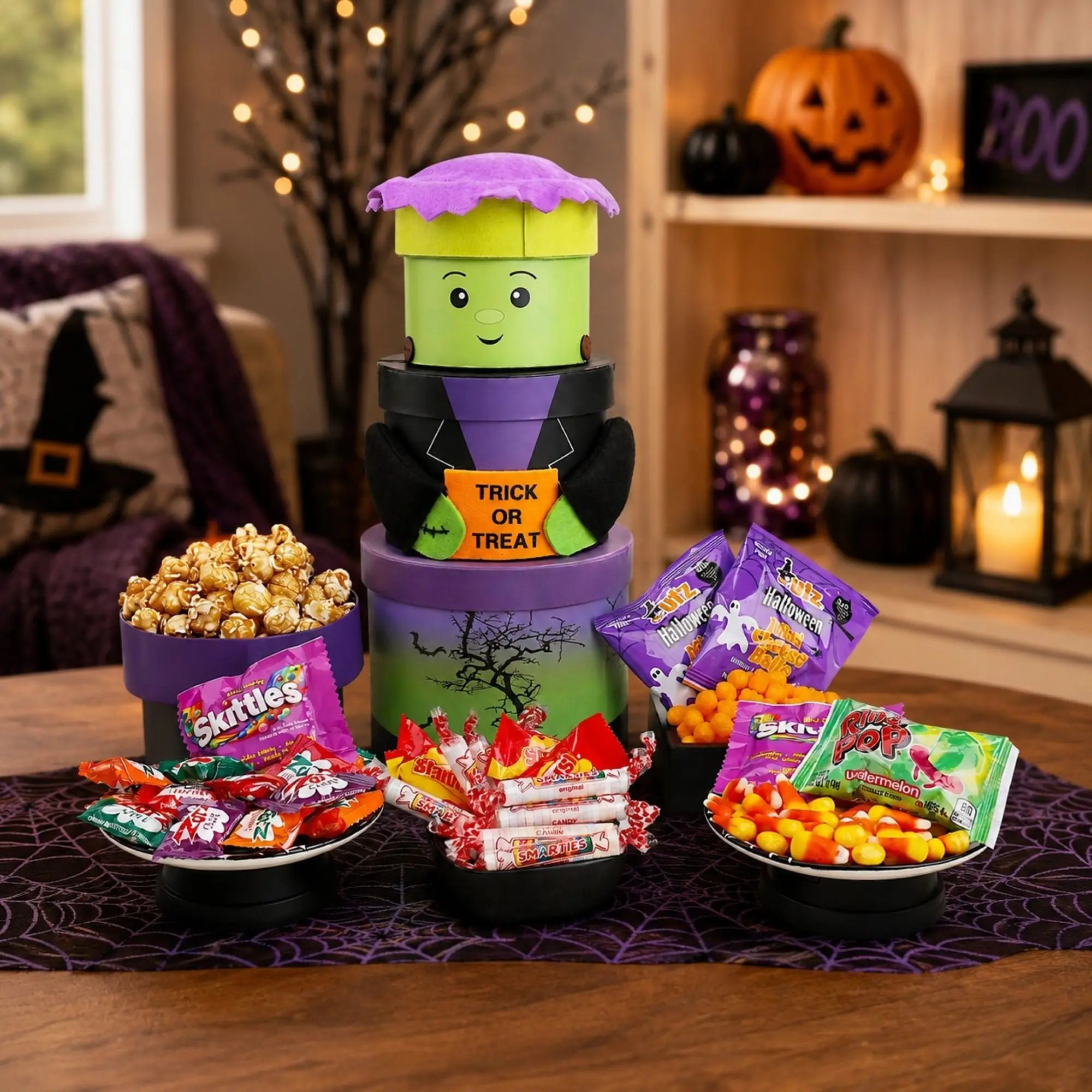 Frankie's Fright Bites: Frankenstein Halloween Gift Tower