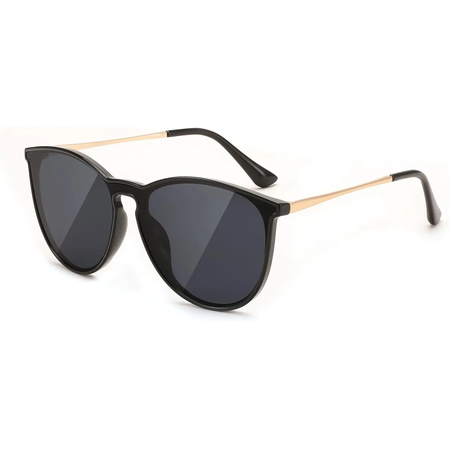 EyeconicFinds Sunglasses for Women Men Retro Round Cateye Designer Cute Mirrored UV Protection Lens B0210
