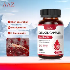 AAZ Health Pure Antarctic Krill Oil Phospholipid Omega-3 High Purity Non-Fish Oil Softgels