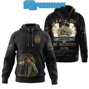 Supernatural Carry On My Wayward Son Hoodie, Winchester Brothers Hunting Things Graphic, Unisex Mystery Fan Pullover, Retro Hunter Streetwear