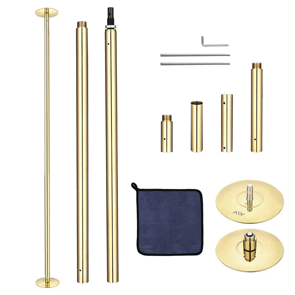 Golden Portable Spinning Dance Pole D45mm Golden Portable Spinning Dance Pole D45mm