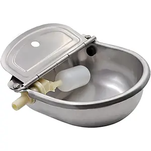 Automatic Cow Drinking Water Bowl,304 Stainless Steel  Waterer Bowl for Horse,Goat,,, with 1/2 Float Valve (Water Pipe not Included)