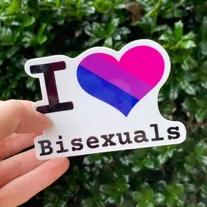 I Heart Bisexuals Sticker