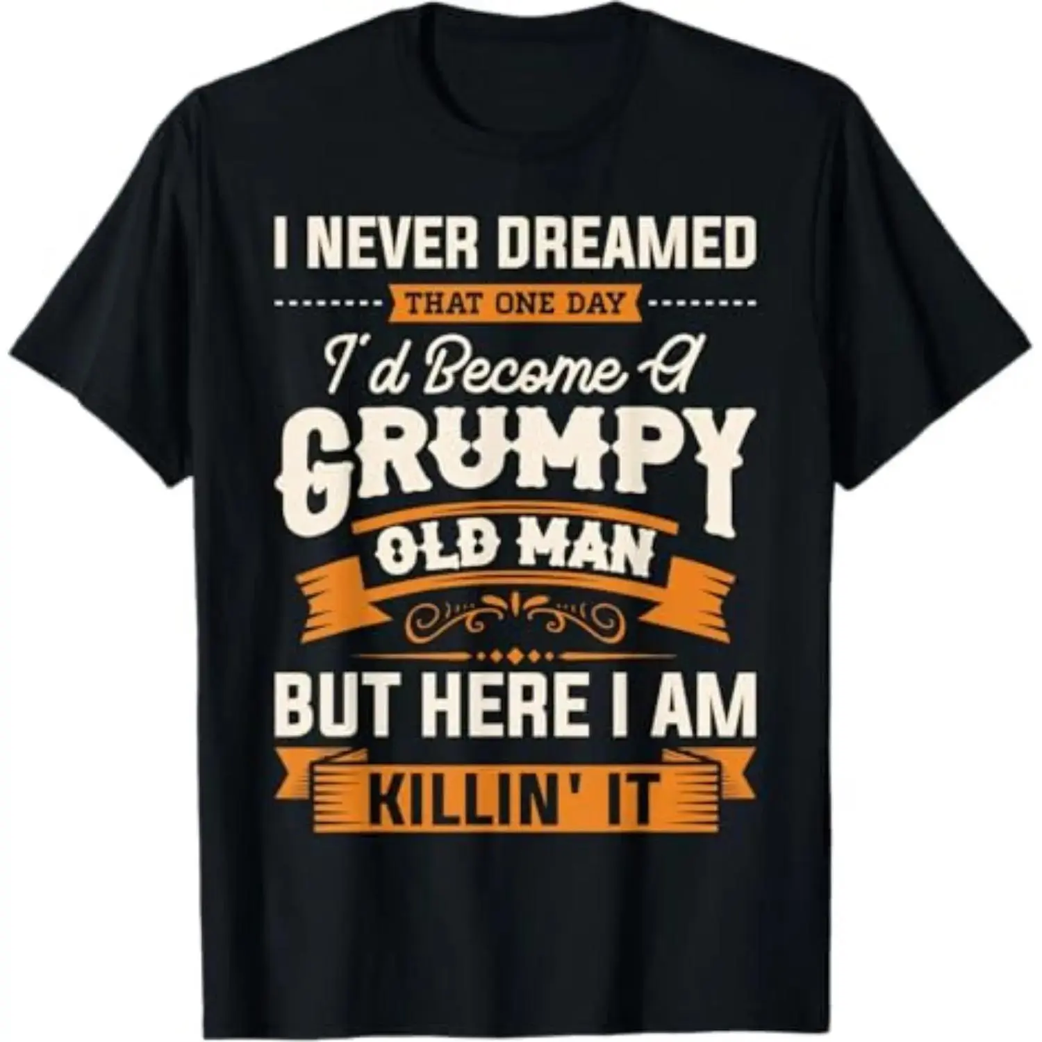 Men's Cotton Short-Sleeve T-Shirt - Unisex Grumpy Old Man Grandpa Graphic Tee, Funny Humor Casual Summer Top humorous tshirt graphic shirts short sleeve humor graphic tee cotton graphic tees trendy t-shirt